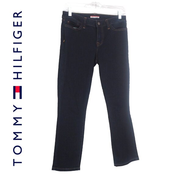 Tommy Hilfiger Women's Dark Blue Crop Skinny Jeans Size 4 - Picture 1 of 10